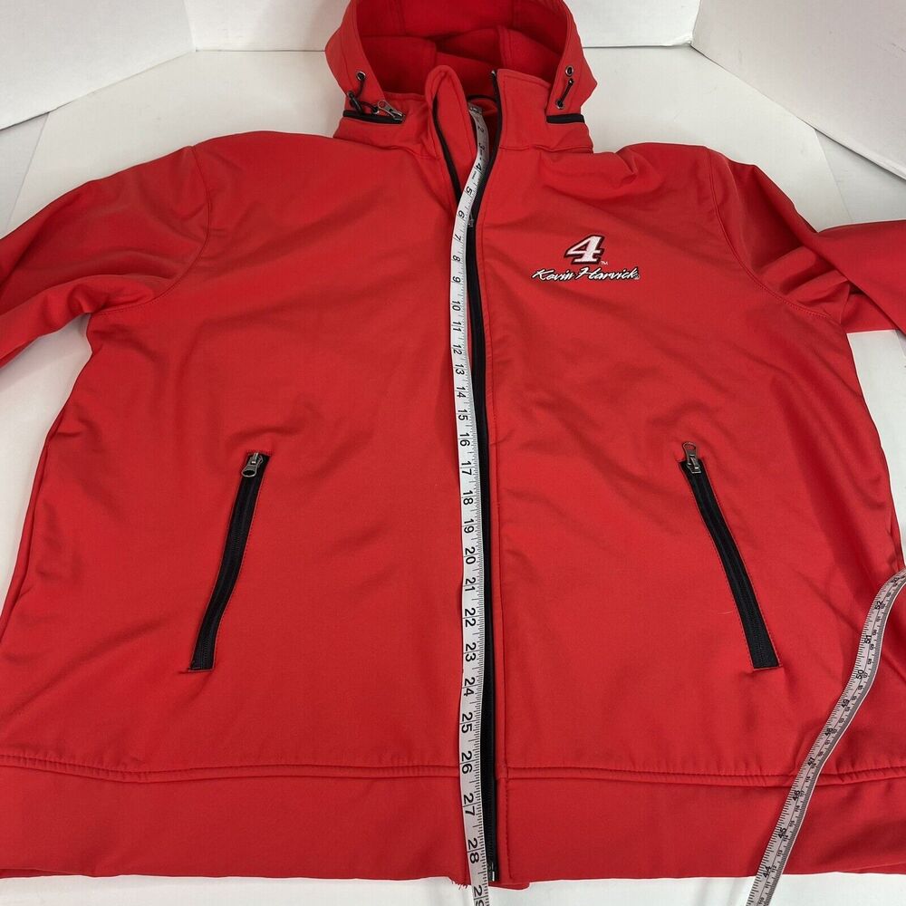 Kevin Harvick #4 Stewart-Haas Racing Soft-Shell Hooded Red Jacket 2x - Picture 7 of 8